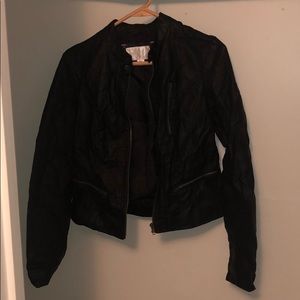 fake leather jacket